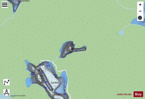 Joie, Lac de la depth contour Map - i-Boating App - Streets