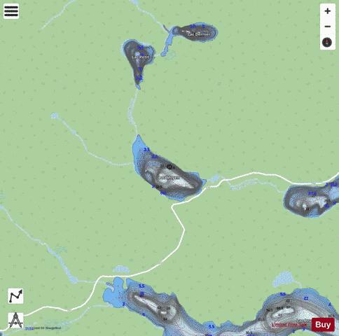 Moyen, Lac depth contour Map - i-Boating App - Streets