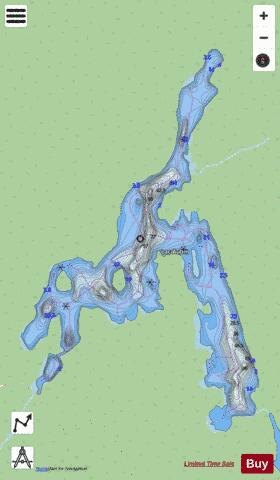 Aubin, Lac depth contour Map - i-Boating App - Streets