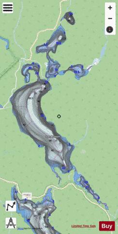 Brown, Lac depth contour Map - i-Boating App - Streets