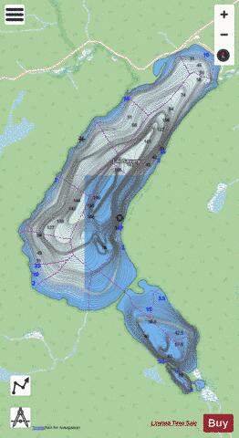 Savary, Petit lac depth contour Map - i-Boating App - Streets