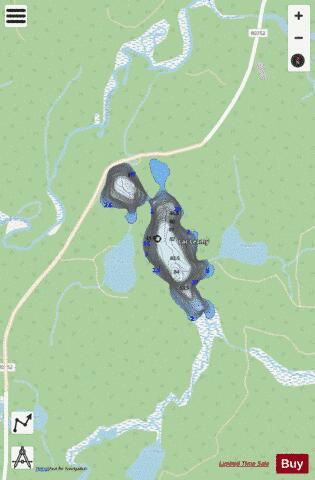 Leamy, Lac depth contour Map - i-Boating App - Streets