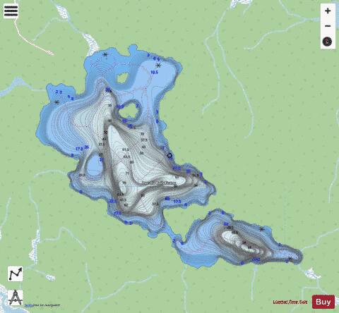 Bois Franc, Lac du depth contour Map - i-Boating App - Streets