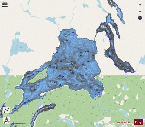 Lac Croche depth contour Map - i-Boating App - Streets