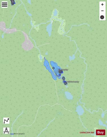 Landry, Lac depth contour Map - i-Boating App - Streets