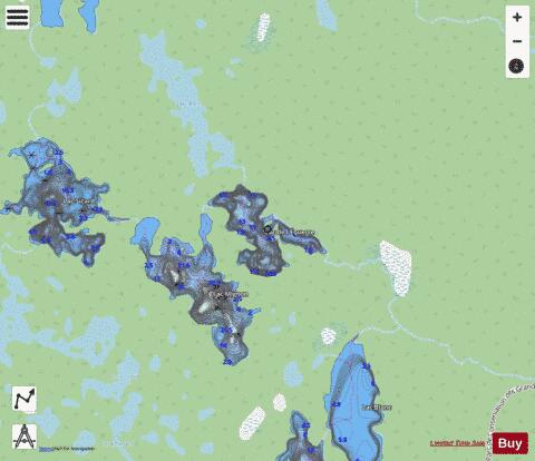 Equerre, Lac de l' depth contour Map - i-Boating App - Streets