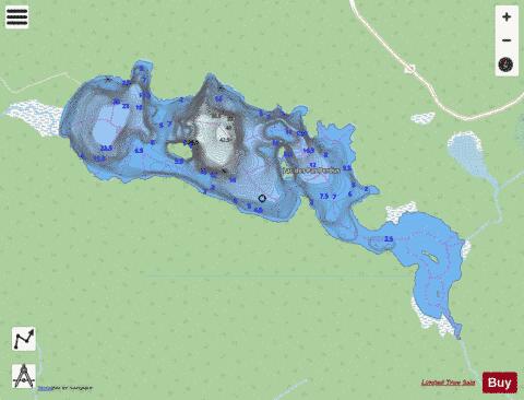 Pas Perdus, Lac des depth contour Map - i-Boating App - Streets