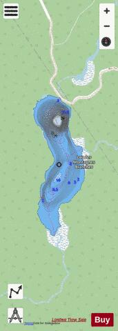 Montagnes Blanches, Lac des depth contour Map - i-Boating App - Streets