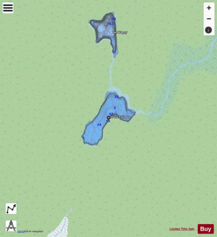 Cailloux, Lac aux depth contour Map - i-Boating App - Streets
