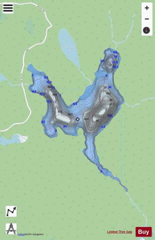 Goulet, Lac depth contour Map - i-Boating App - Streets