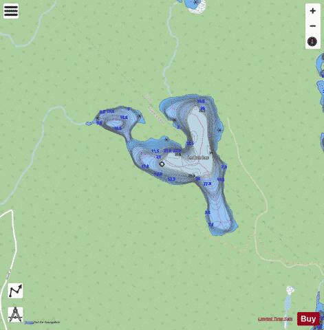 Le Bon Lac depth contour Map - i-Boating App - Streets