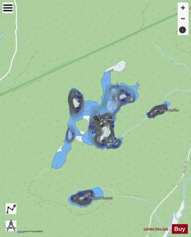 Central, Lac depth contour Map - i-Boating App - Streets