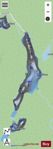 Veillette, Lac depth contour Map - i-Boating App - Streets