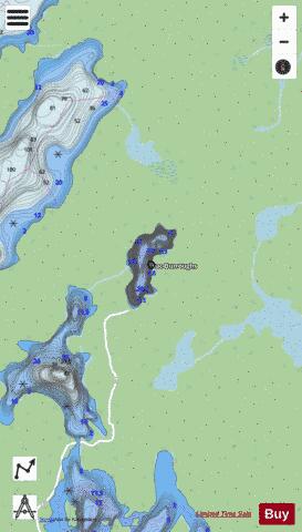 Burroughs, Lac depth contour Map - i-Boating App - Streets