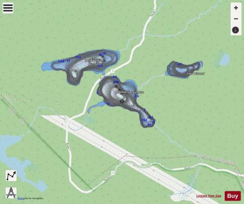 Jumeau, Deuxieme lac depth contour Map - i-Boating App - Streets