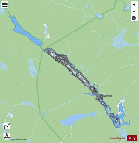 Livernois, Lac depth contour Map - i-Boating App - Streets