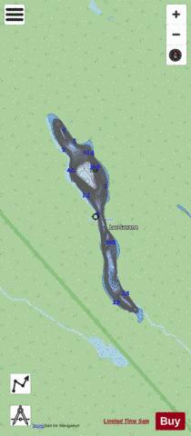 Simon, Lac depth contour Map - i-Boating App - Streets