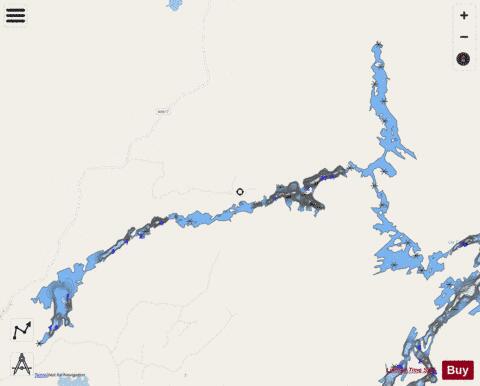 Lac des Cinq Portages depth contour Map - i-Boating App - Streets