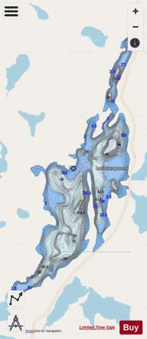 Transparent, Lac depth contour Map - i-Boating App - Streets
