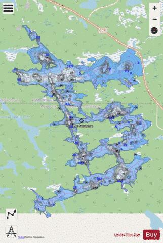 Camatose, Lac depth contour Map - i-Boating App - Streets