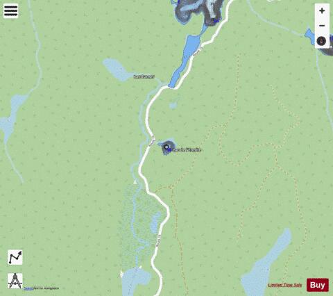 Lac de l'Ermite depth contour Map - i-Boating App - Streets