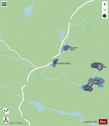 Triplet, Premier lac depth contour Map - i-Boating App - Streets