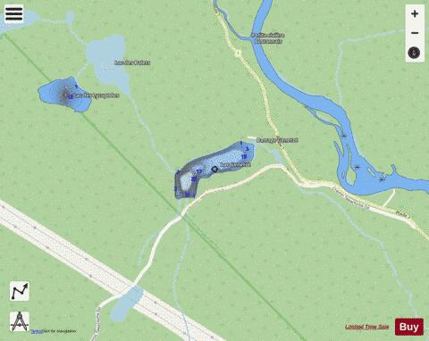 Lac Genetot depth contour Map - i-Boating App - Streets