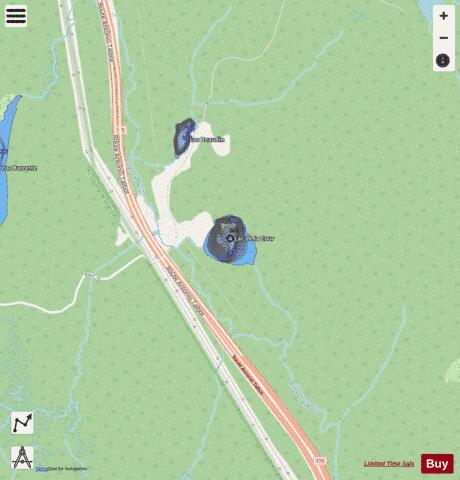 Cour, Lac de la depth contour Map - i-Boating App - Streets