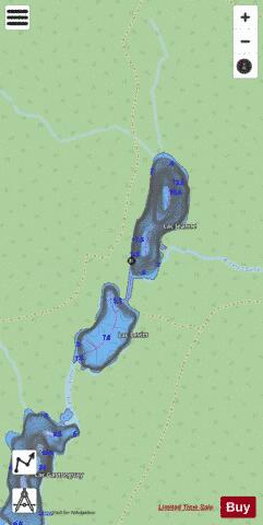 Levitt, Lac depth contour Map - i-Boating App - Streets
