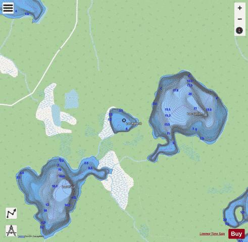 Robert, Lac depth contour Map - i-Boating App - Streets