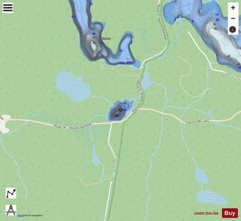 Barbiche, Lac de la depth contour Map - i-Boating App - Streets