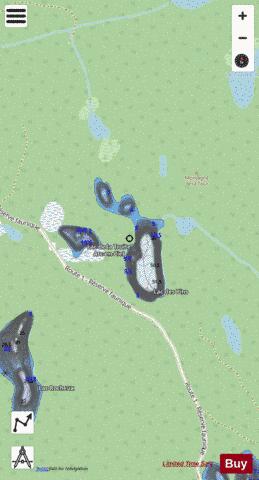 Pins, Lac des depth contour Map - i-Boating App - Streets