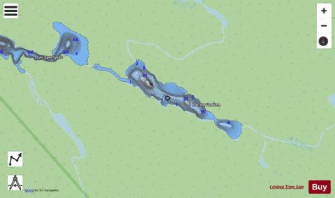 Lac de l'Indien depth contour Map - i-Boating App - Streets