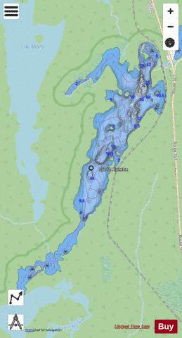 Blanche, Lac la depth contour Map - i-Boating App - Streets