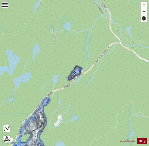 Cruche, Lac a la depth contour Map - i-Boating App - Streets