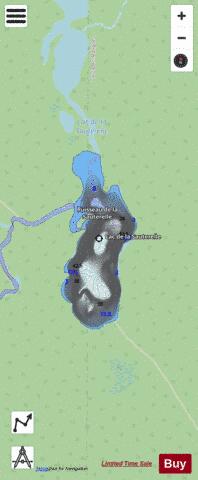 Sauterelle, Lac de la depth contour Map - i-Boating App - Streets