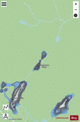 Deux Etages, Lac des depth contour Map - i-Boating App - Streets