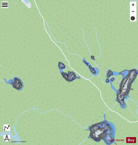 Grosse, Lac de la depth contour Map - i-Boating App - Streets