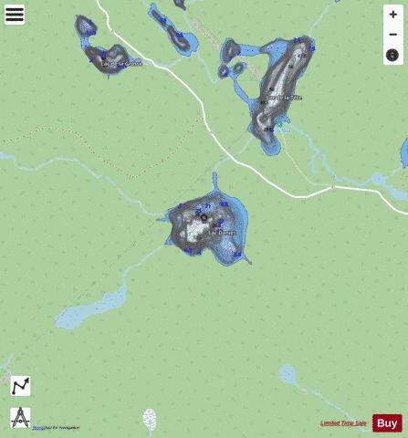 Daniet, Lac depth contour Map - i-Boating App - Streets
