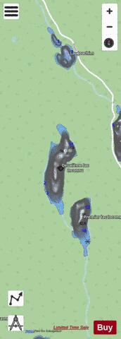 Inconnu, Deuxieme lac depth contour Map - i-Boating App - Streets