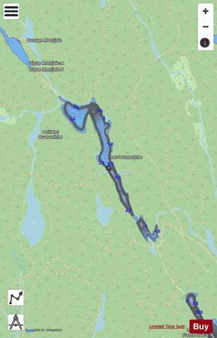 Ouananiche, Lac depth contour Map - i-Boating App - Streets