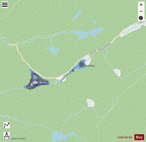 Carpe, Lac de la depth contour Map - i-Boating App - Streets