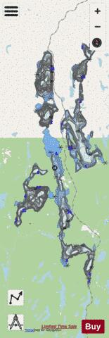 Grand lac Caotibi depth contour Map - i-Boating App - Streets