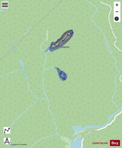 Baker, Lac depth contour Map - i-Boating App - Streets