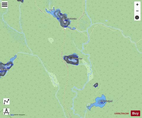 Premier Lac depth contour Map - i-Boating App - Streets