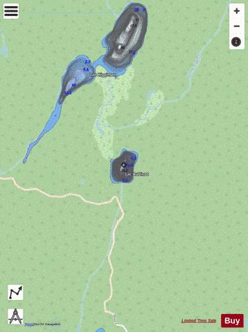 Aubinot, Lac depth contour Map - i-Boating App - Streets