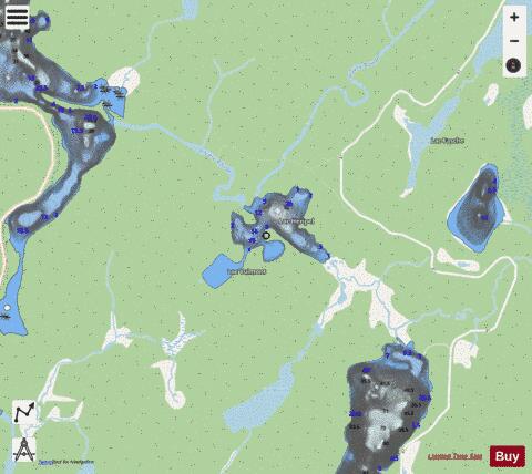 Lac Heripel depth contour Map - i-Boating App - Streets