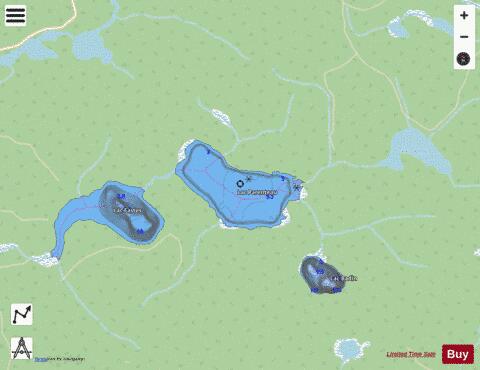 Parenteau, Lac depth contour Map - i-Boating App - Streets