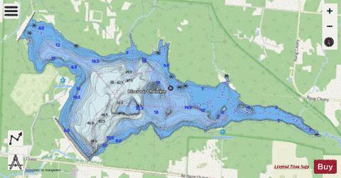 Choiniere, Reservoir depth contour Map - i-Boating App - Streets
