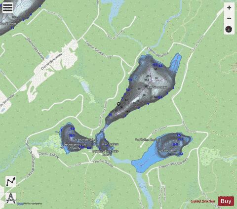 Bran de Scie, Lac depth contour Map - i-Boating App - Streets